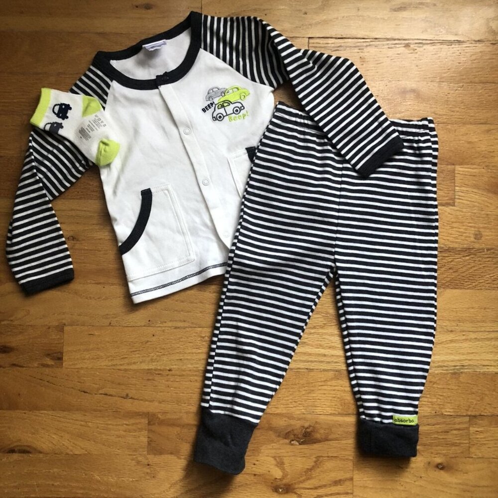 🆕 Absorba 18M Car Pant Outfit With Socks